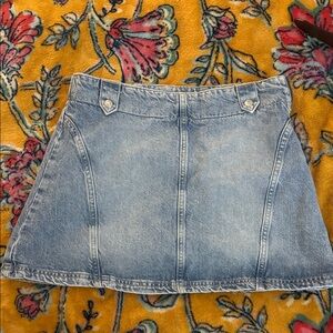 We The Free Light Blue A-Line Skirt